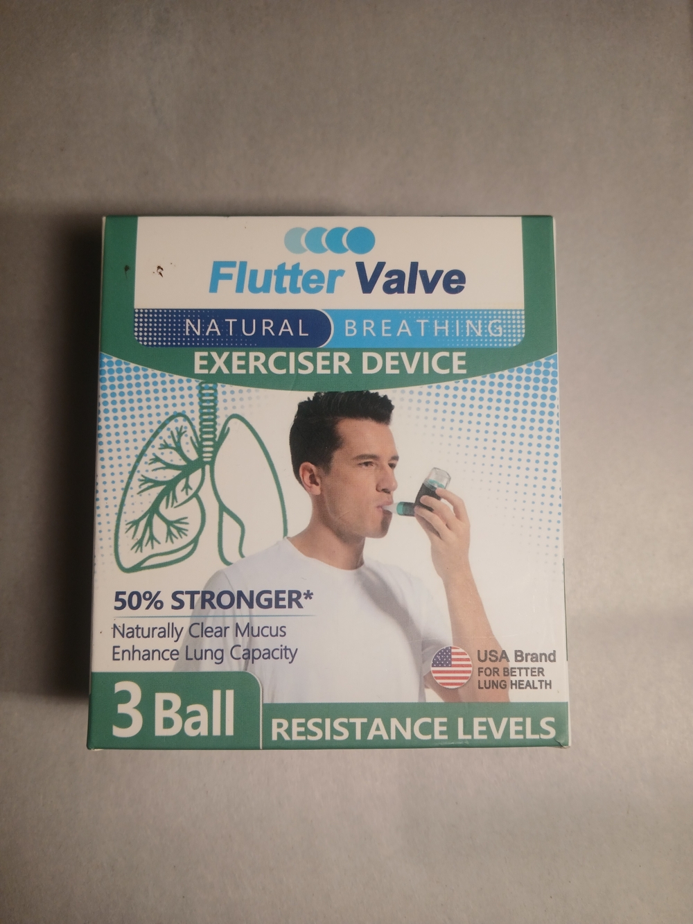Flutter Valve Natural Breathing Exerciser Device - Black